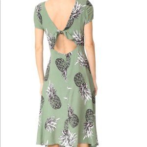NWOT BB Dakota Midi Pineapple Dress Tie Back